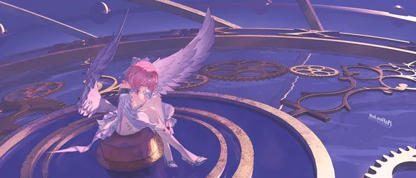 Remielle Dan Among Clockwork Gears - free anime wallpaper 3360×1440
