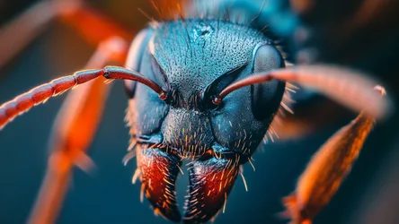Ant II Art: Macro Neural Network Insect Close-Up View - free animals wallpaper 7680×4320