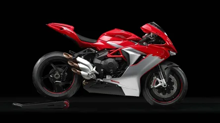 MV Agusta Sportbike in Red and White Against Black Background - free cars & vehicles wallpaper 6000×3375