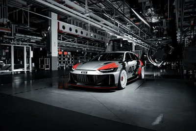 Audi GTO Concept Front Side in Modern Factory Setting - White and Red Racing Vehicle - free cars & vehicles wallpaper 5885×3923