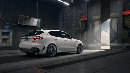 White Maserati Levante in Industrial Concrete Garage - free city & urban wallpaper 4500×2530