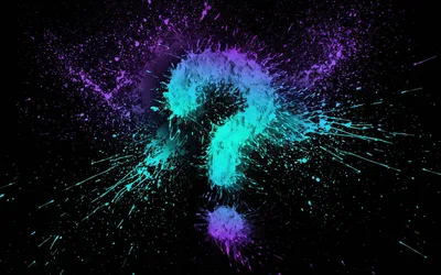 Question Mark Sign with Paint Splashes and Drops - free abstract wallpaper 2875×1800