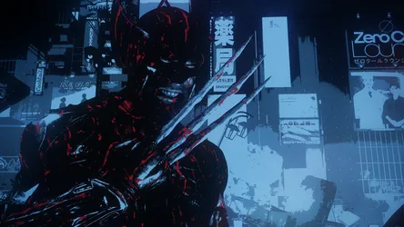 Wolverine in Neon Tokyo - free gaming wallpaper 3840×2160