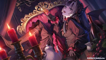 Juufuutei Raden of Hololive in Halloween Elegance - free anime wallpaper 1920×1080