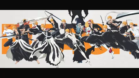Ichigo and the Soul Reapers of Bleach - free anime wallpaper 1920×1080