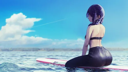 Mamimi Tanaka by the Sea in Shiny Colors - free anime wallpaper 2011×1131