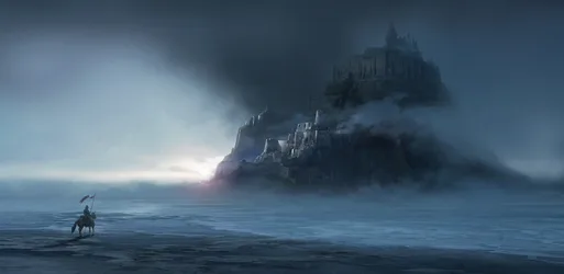Knight's Quest to the Misty Castle - free fantasy wallpaper 5210×2537