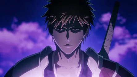 Kurosaki Ichigo from Bleach in Purple Mist - free anime wallpaper 1920×1080