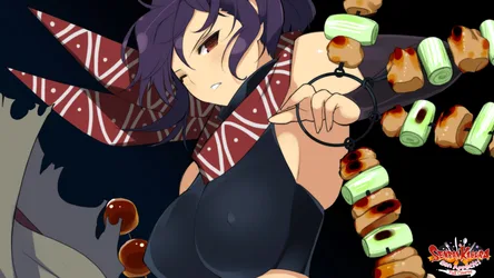 Rin from Senran Kagura Bon Appétit Cooking with Kebabs - free anime wallpaper 1920×1080