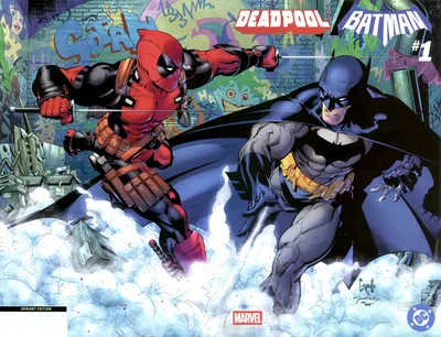 Deadpool and Batman Marvel DC Crossover Battle - free wallpaper 4000×3056