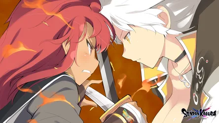 Homura and Miyabi Clash in Senran Kagura Shinovi Versus - free wallpaper 1920×1080