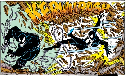 Venom and Spider-Man Marvel Combat in Destruction - free cartoons & comics wallpaper 2406×1458
