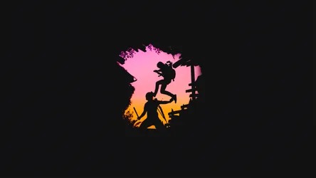 Ellie Williams and Abby The Last of Us 2 Silhouette Warriors - free wallpaper 3840×2160