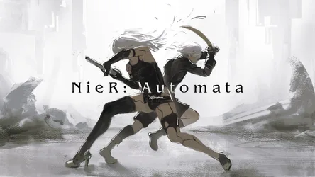 A2 and 9S Fighting in Nier Automata - free anime wallpaper 2880×1620