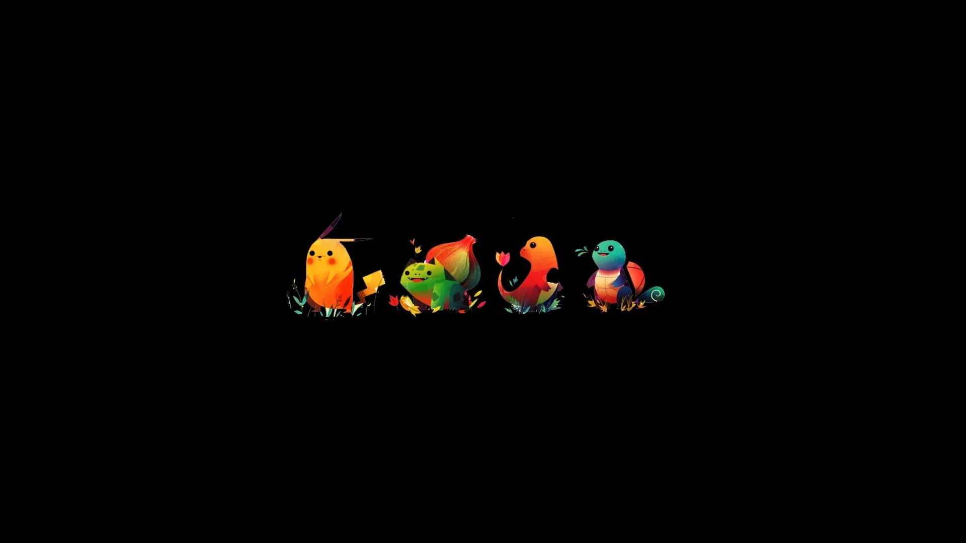 Classic Starters: Pikachu, Bulbasaur & Charmander