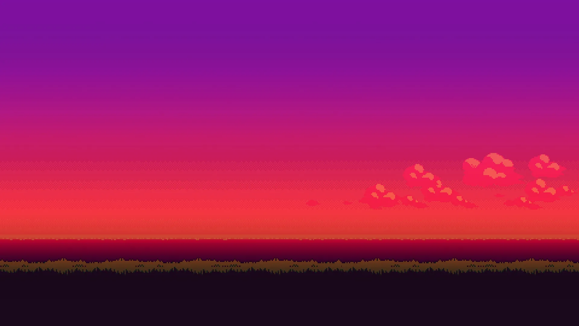 Pixel Pokemon Sunset in 8-Bit Dreams