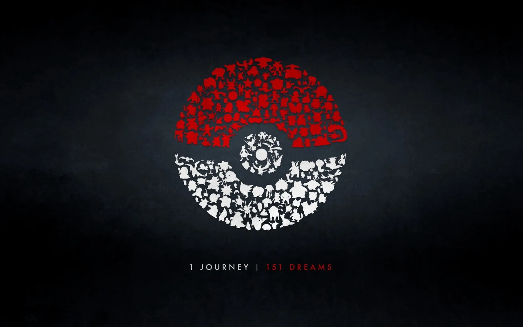 Minimalist Pokéball Chalk Drawing