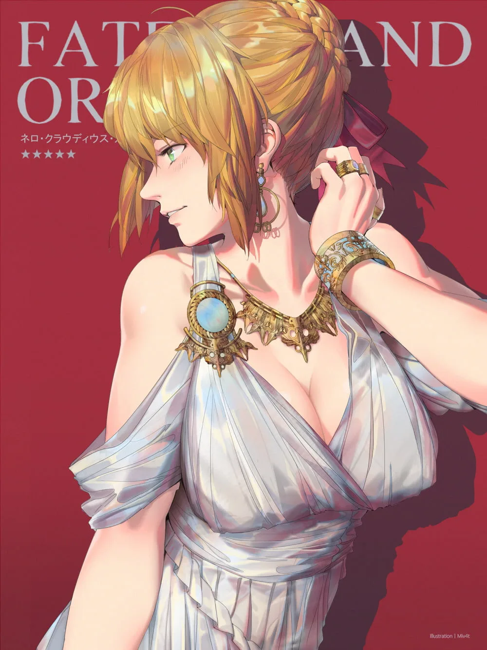 Blonde Anime Beauty in Profile