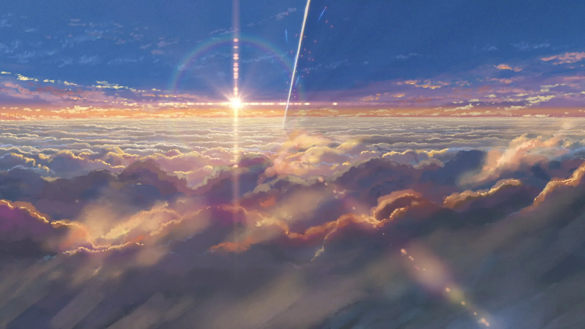 Celestial Light Through Clouds