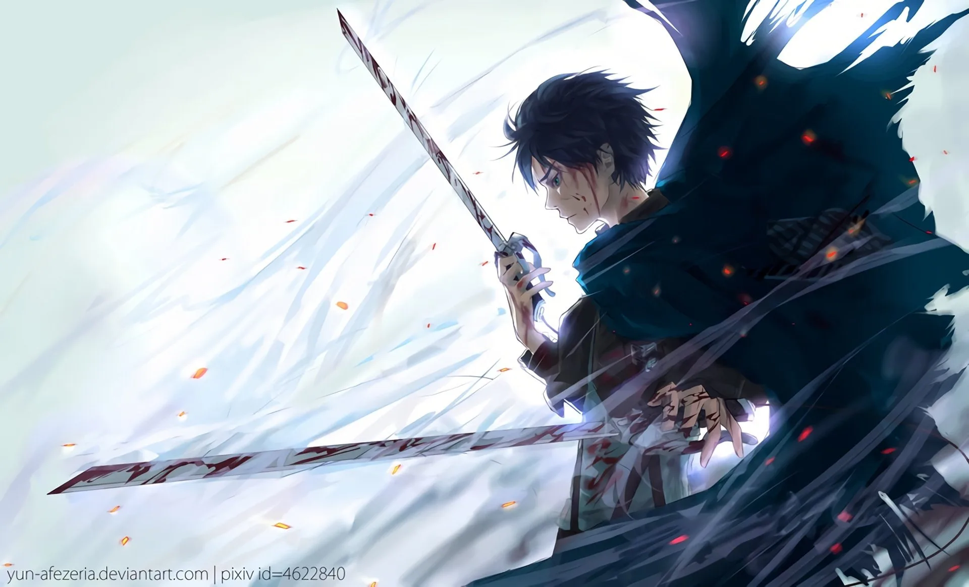 Eren's Dual Blades Stand Against Titans