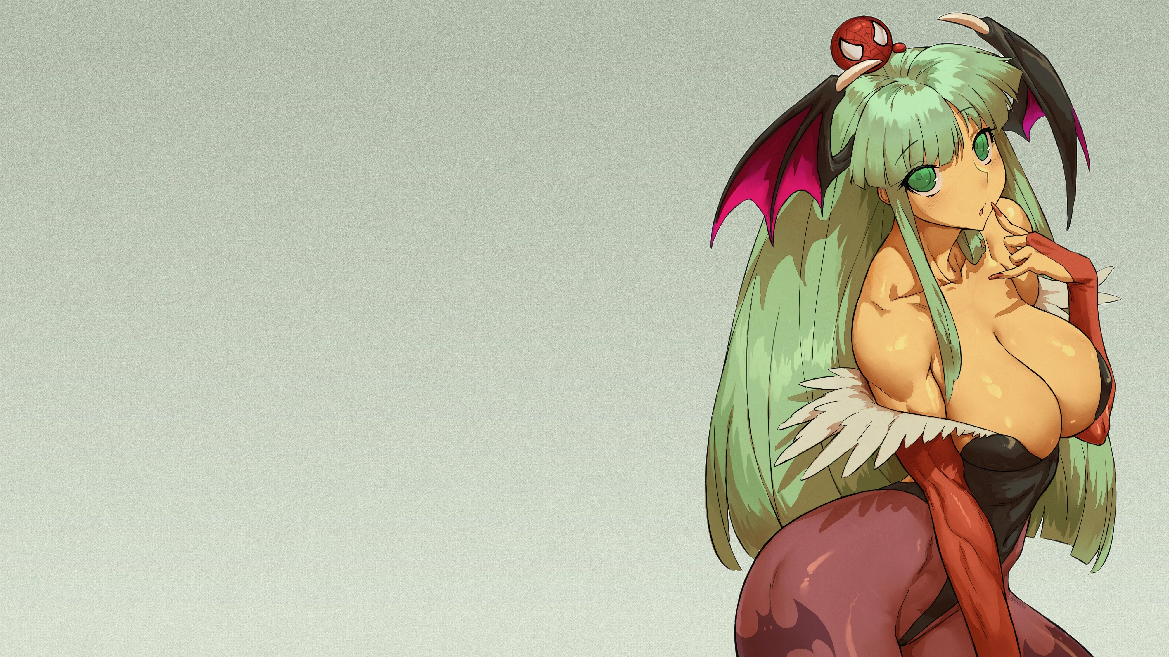 Morrigan's Enchanting Gaze - free anime wallpaper 4000×2250